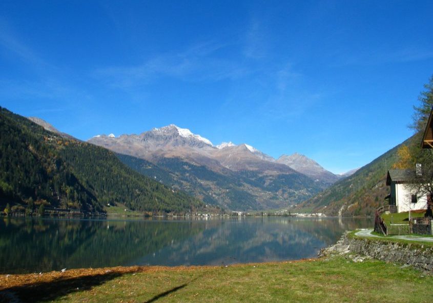 Blick v Miralago auf Lago di Poschiavo
